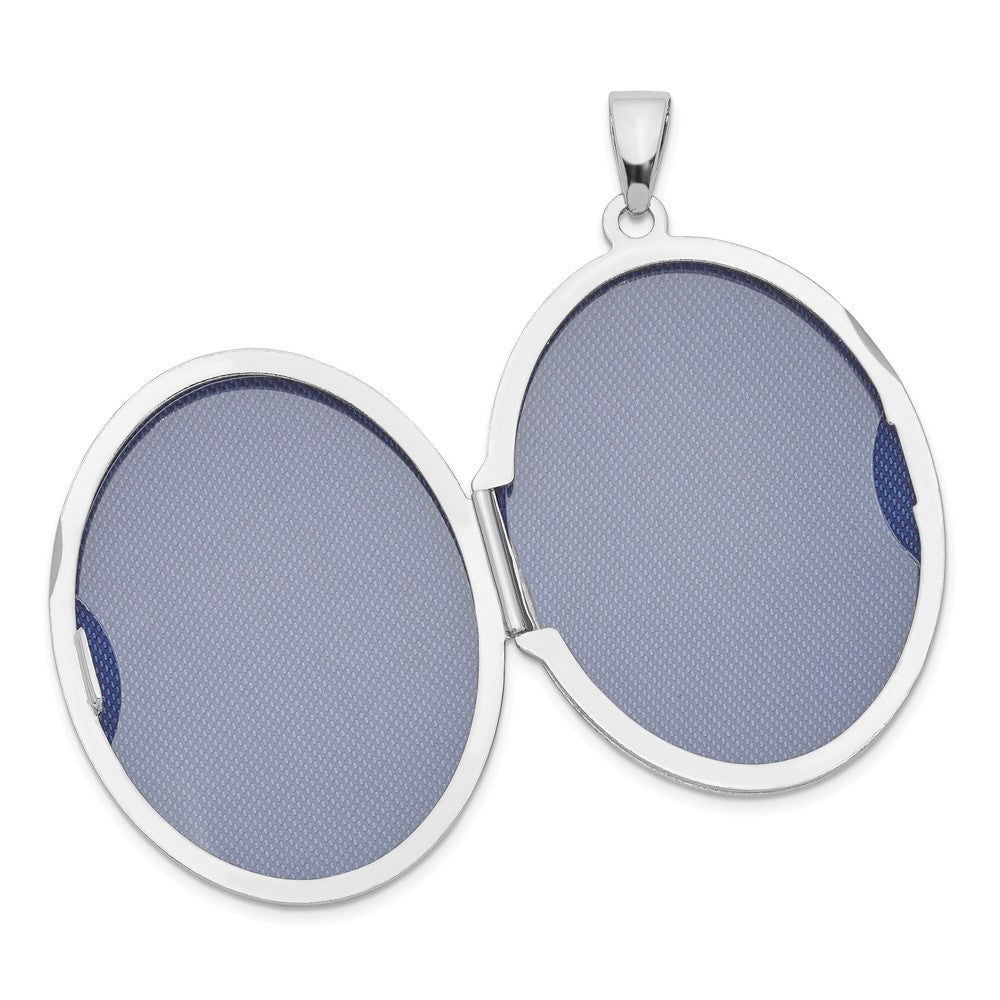 Sterlingsilber Rhodiniert 31mm Oval Ranke Medaillon