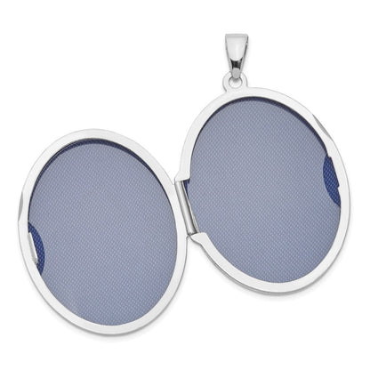 Sterlingsilber Rhodiniert 31mm Oval Ranke Medaillon