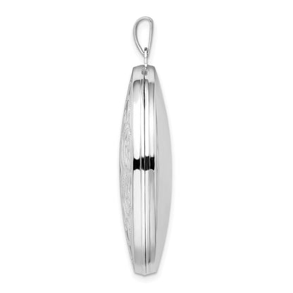 Sterlingsilber Rhodiniert Oval Ranke Medaillon