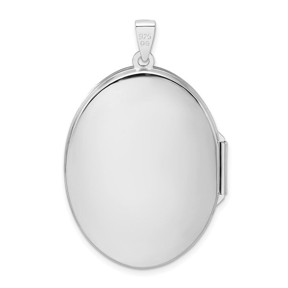Sterlingsilber Rhodiniert Oval Ranke Medaillon