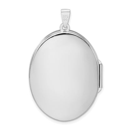 Sterlingsilber Rhodiniert Oval Ranke Medaillon