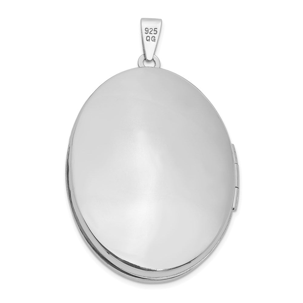 Sterlingsilber Rhodiniert Ranke Design Oval 6-frame Familie Medaillon