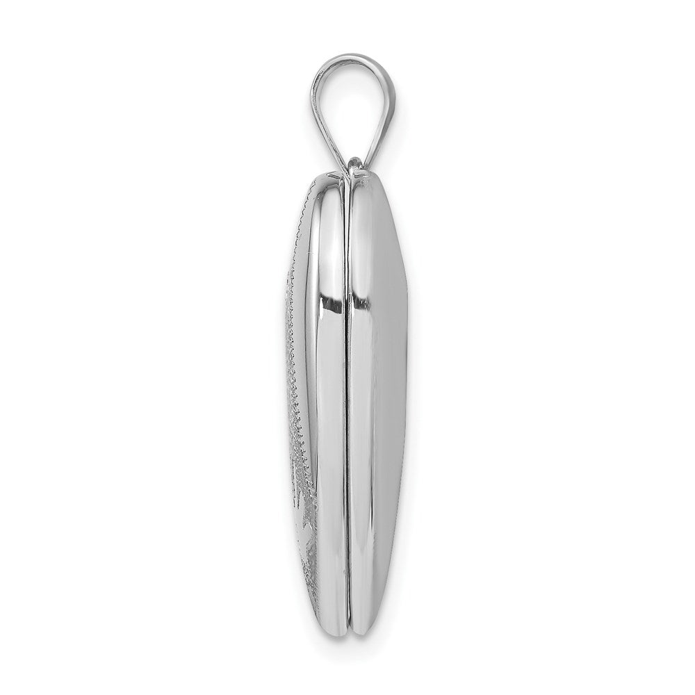Sterlingsilber Rhodiniert Handprints Herz Medaillon