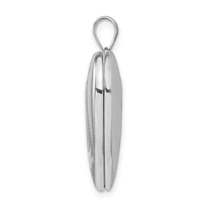 Sterlingsilber Rhodiniert Handprints Herz Medaillon