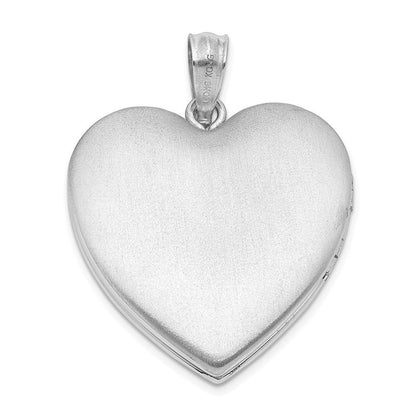 Sterlingsilber Rhodiniert Handprints Herz Medaillon