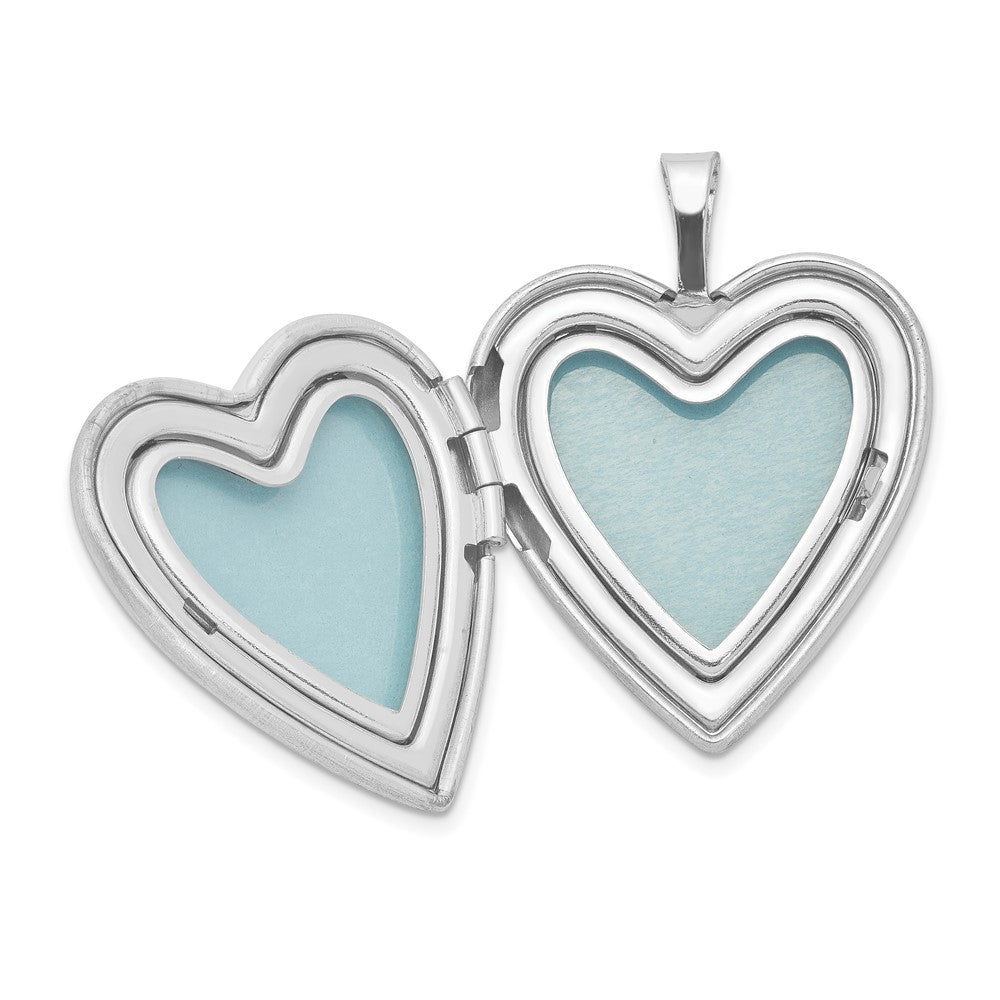 Sterlingsilber Rhodiniert Emailliert Blume Schmetterling Herz Medaillon