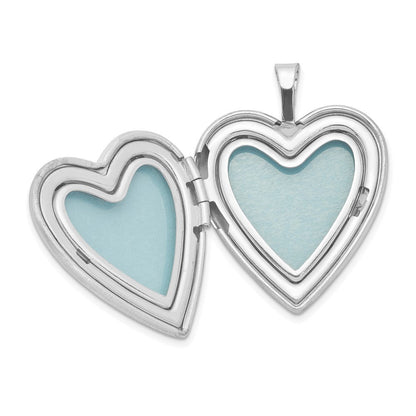 Sterlingsilber Rhodiniert Emailliert Blume Schmetterling Herz Medaillon