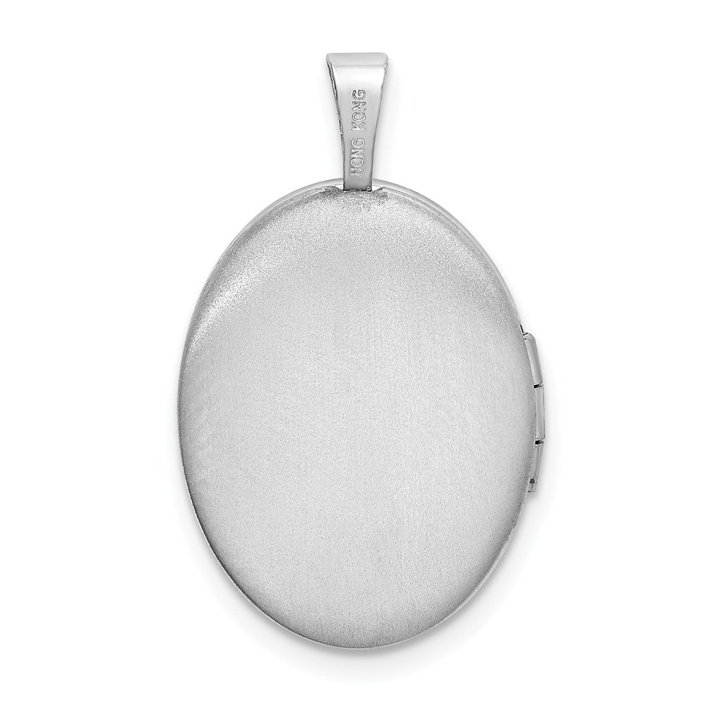 Sterlingsilber Rhodiniert Ranke Oval Medaillon