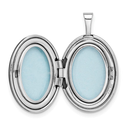 Sterlingsilber Rhodiniert Ranke Oval Medaillon