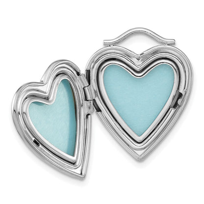 Sterlingsilber & Vergoldet Poliert 20mm Schloss Herz Medaillon