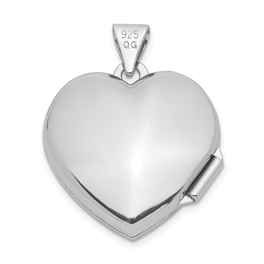 Sterlingsilber Rhodiniert 18mm Filigran Baum Herz Medaillon