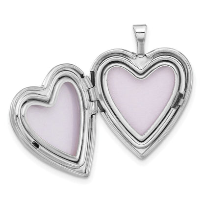 Sterlingsilber Satiniert & Diamantiert Emailliert Mis Quince Herz Medaillon