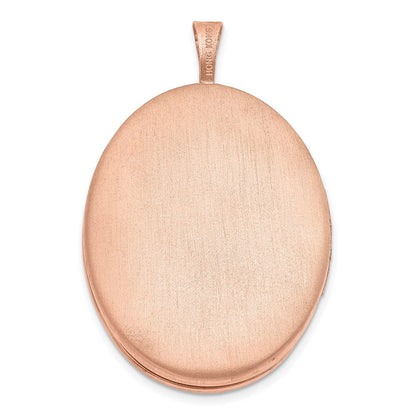 Sterlingsilber Rose Vergoldet 26mm Swirled Oval Medaillon