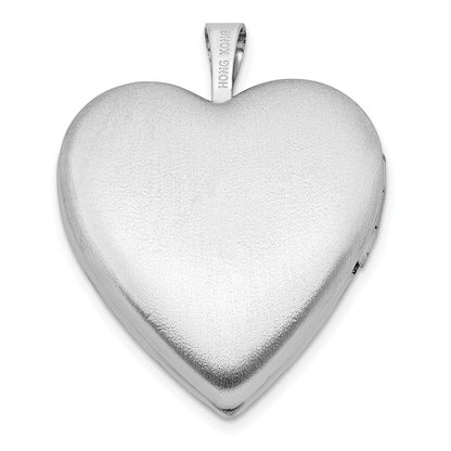 Sterlingsilber Rhodiniert 20mm Grün Emaille Klee/cross Herz Medaillon