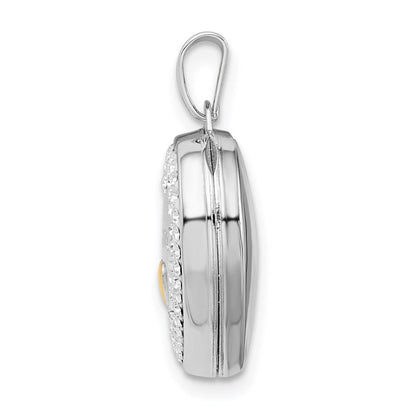 Sterlingsilber Rhodiniert Goldfarben Preciosa Kristall Mama Herz Medaillon