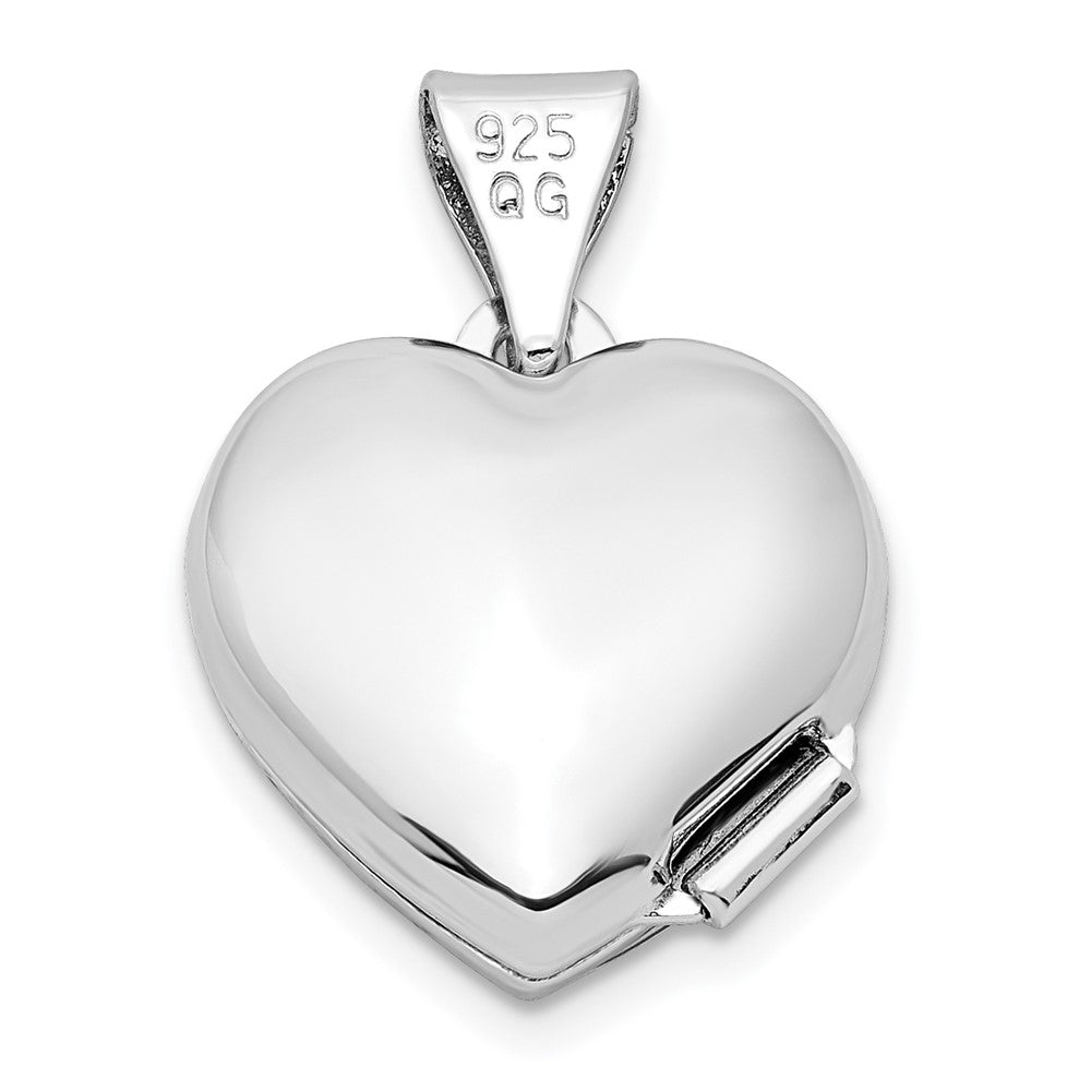 Sterlingsilber Rhodiniert & Goldfarben Blumen Mama Herz Medaillon