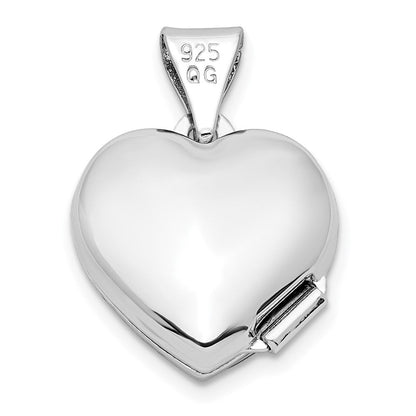 Sterlingsilber Rhodiniert & Goldfarben Blumen Mama Herz Medaillon