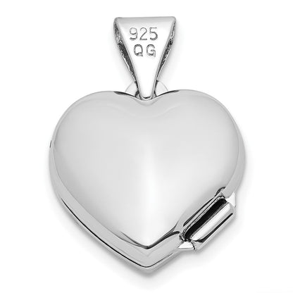 Sterlingsilber Rhodiniert & Goldfarben Blumen Mama Herz Medaillon