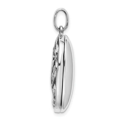 Sterlingsilber Antikisiert Filigran 23mm Medaillon Anhänger