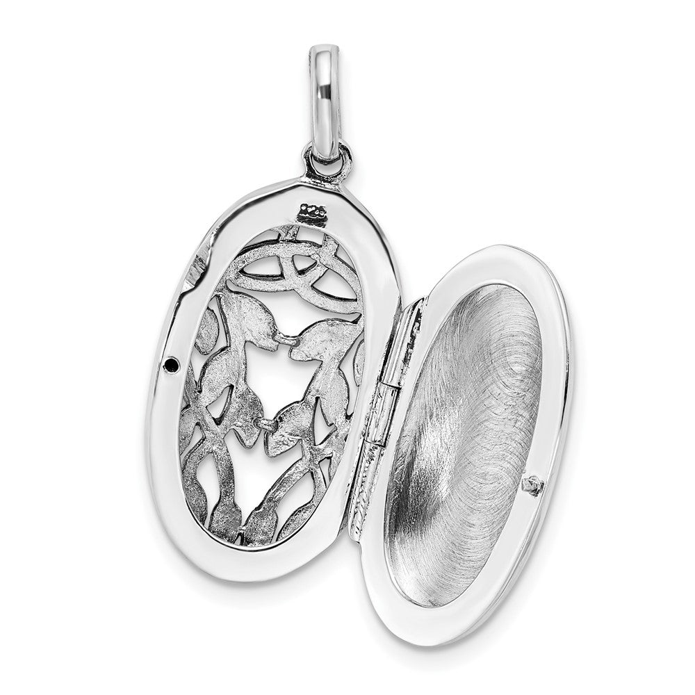 Sterlingsilber Antikisiert Filigran 23mm Medaillon Anhänger