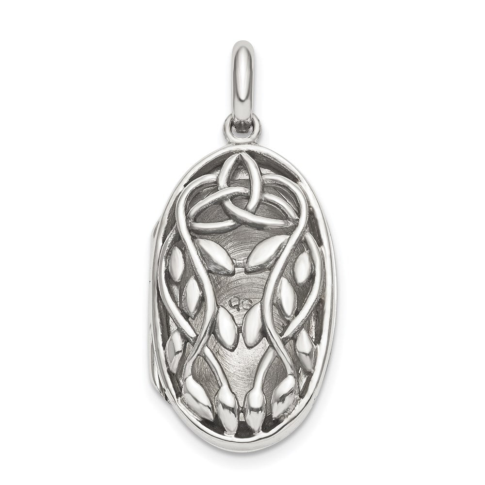 Sterlingsilber Antikisiert Filigran 23mm Medaillon Anhänger