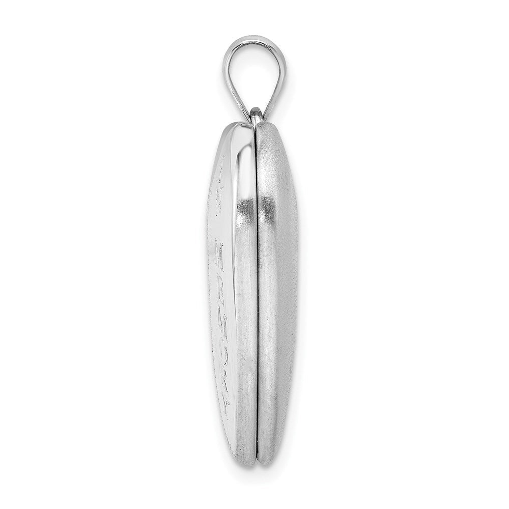 Sterlingsilber Rhodiniert 24mm in Erinnerung Ash Halter Herz Medaillon