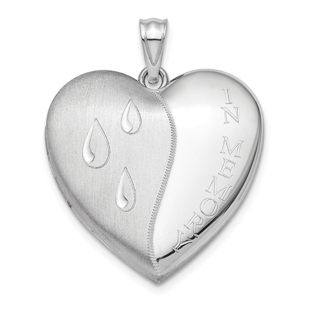 Sterlingsilber Rhodiniert 24mm in Erinnerung Ash Halter Herz Medaillon