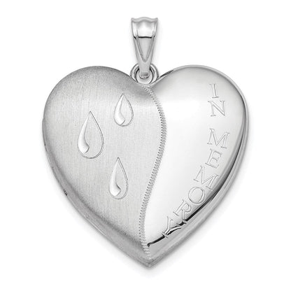 Sterlingsilber Rhodiniert 24mm in Erinnerung Ash Halter Herz Medaillon