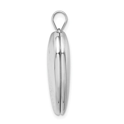 Sterlingsilber Rhodiniert 24mm Diamantiert Footprints Ash Halter Herz Medaillon