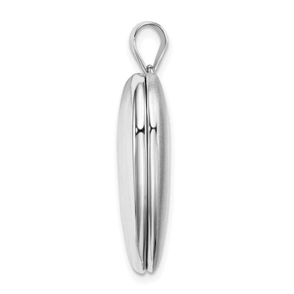 Sterlingsilber Rhodiniert Blume Ash Halter Herz Medaillon