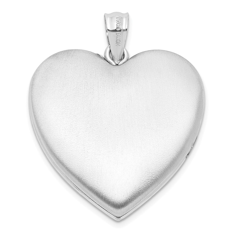 Sterlingsilber Rhodiniert Blume Ash Halter Herz Medaillon