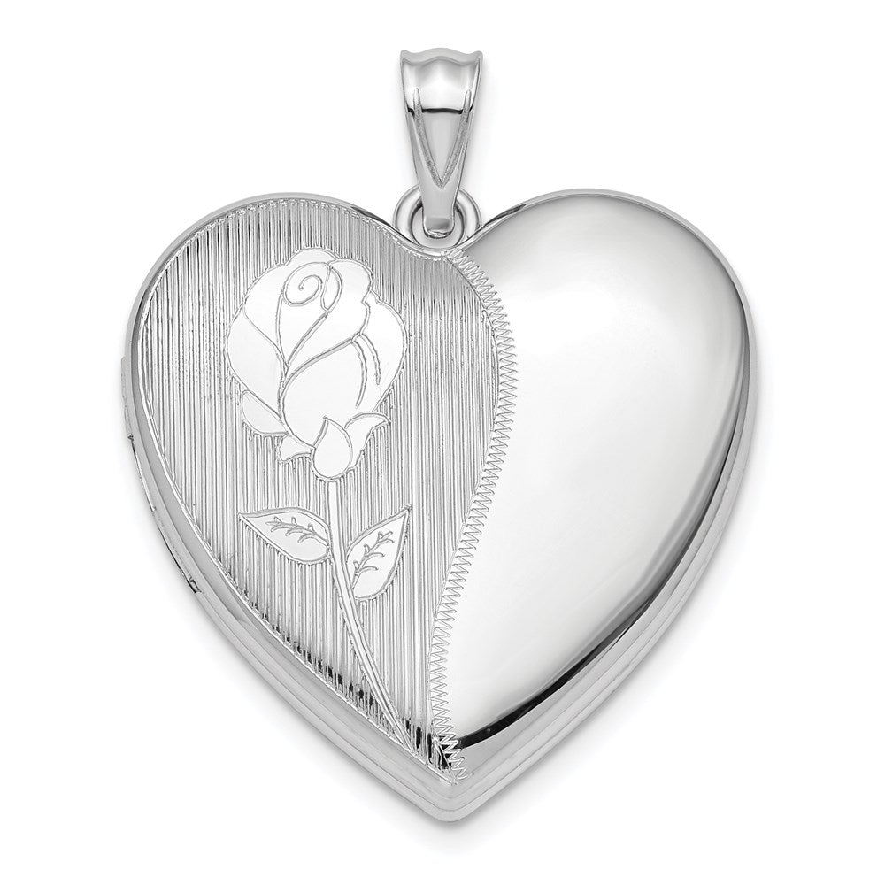 Sterlingsilber Rhodiniert Blume Ash Halter Herz Medaillon