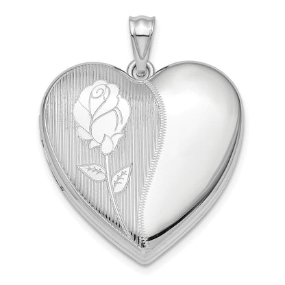 Sterlingsilber Rhodiniert Blume Ash Halter Herz Medaillon