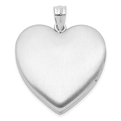 Sterlingsilber Rhodiniert 24mm Emaille & Diamantiert Rosa Schleife Ash Halter Medaillon