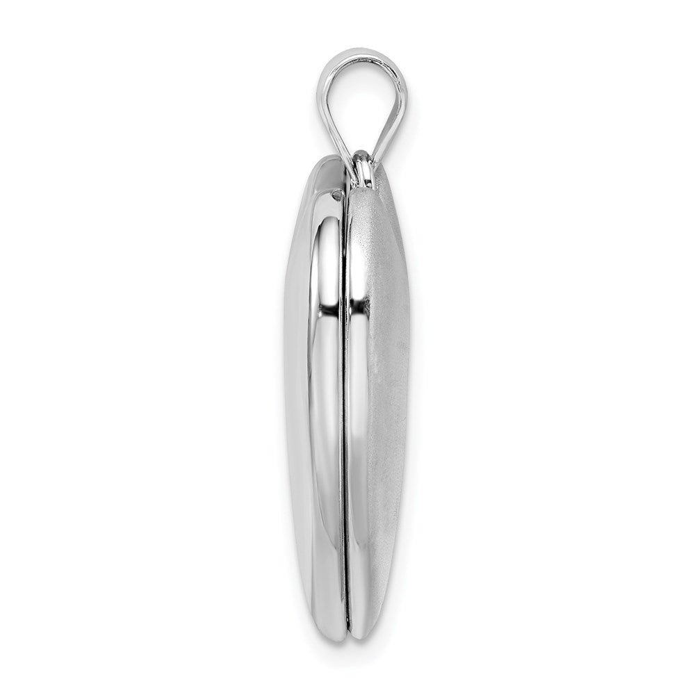 Sterlingsilber Rhodiniert Satiniert/pol Paw Prints Ash Halter Herz Medaillon