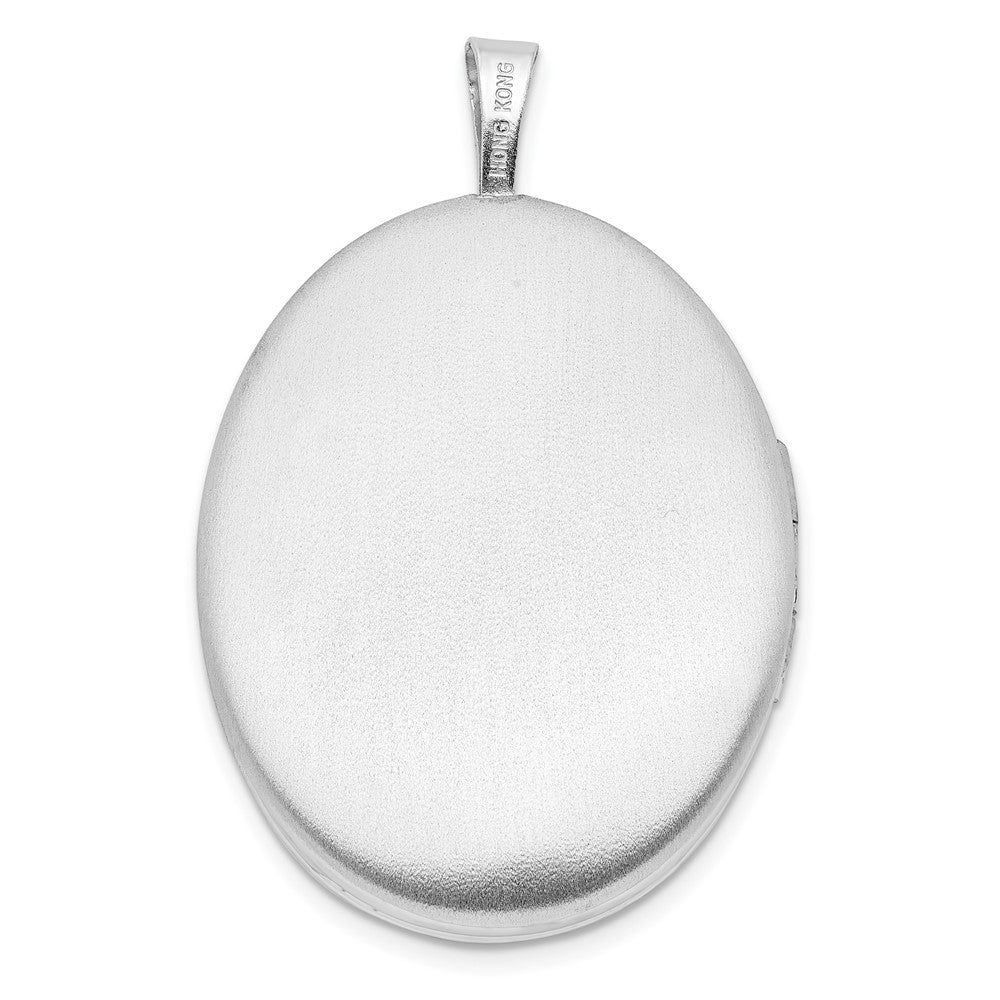 Sterlingsilber Rhodiniert 20mm Baum Oval Medaillon
