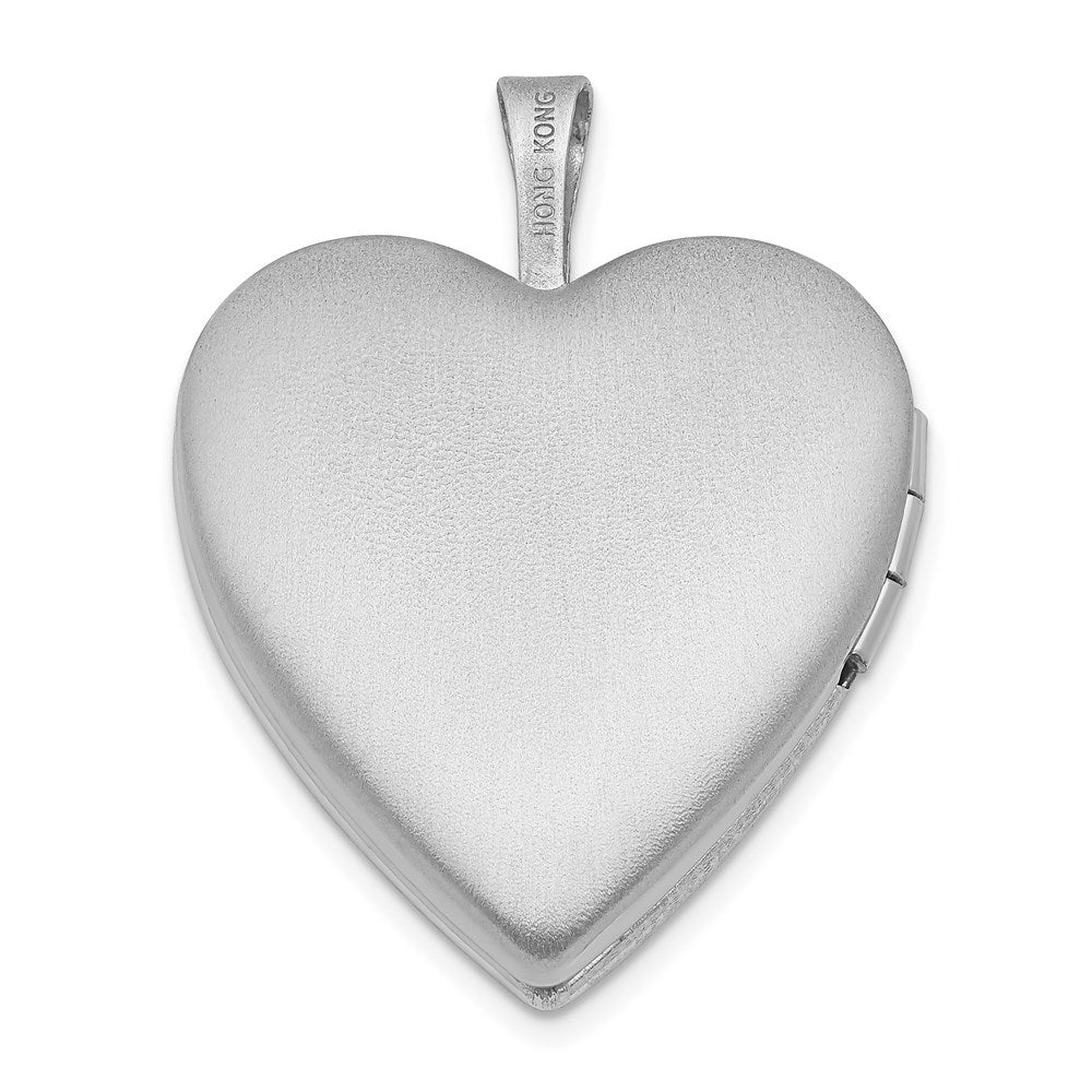 Sterlingsilber Rhodiniert 21mm Poliert My Engel Herz Medaillon