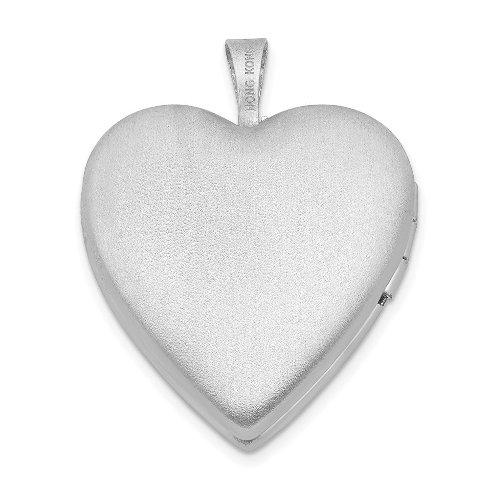 Sterlingsilber 20mm Goldfarben Satiniert & Poliert Diamantiert Claddagh Herz Medaillon