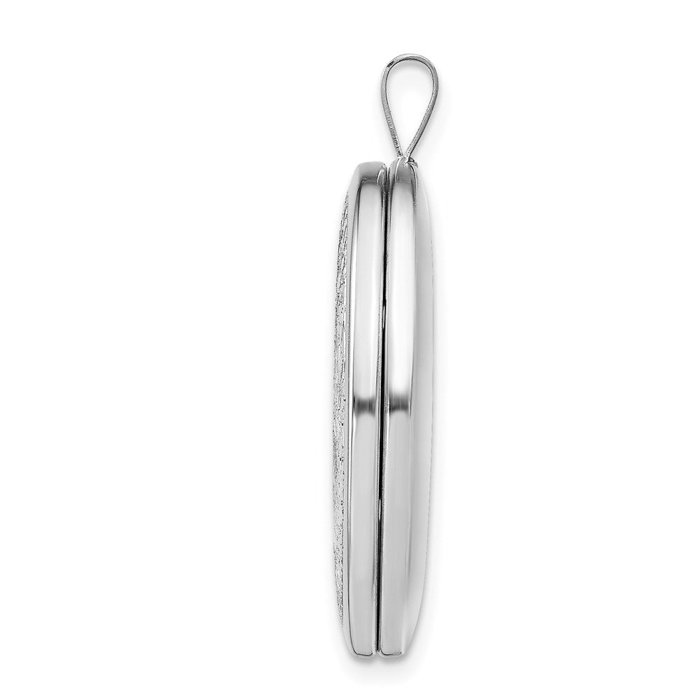 Sterlingsilber Rhodiniert Oval Baum 26mm Medaillon