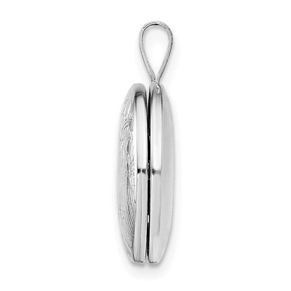 Sterlingsilber Rhodiniert Rund Baum Design Medaillon