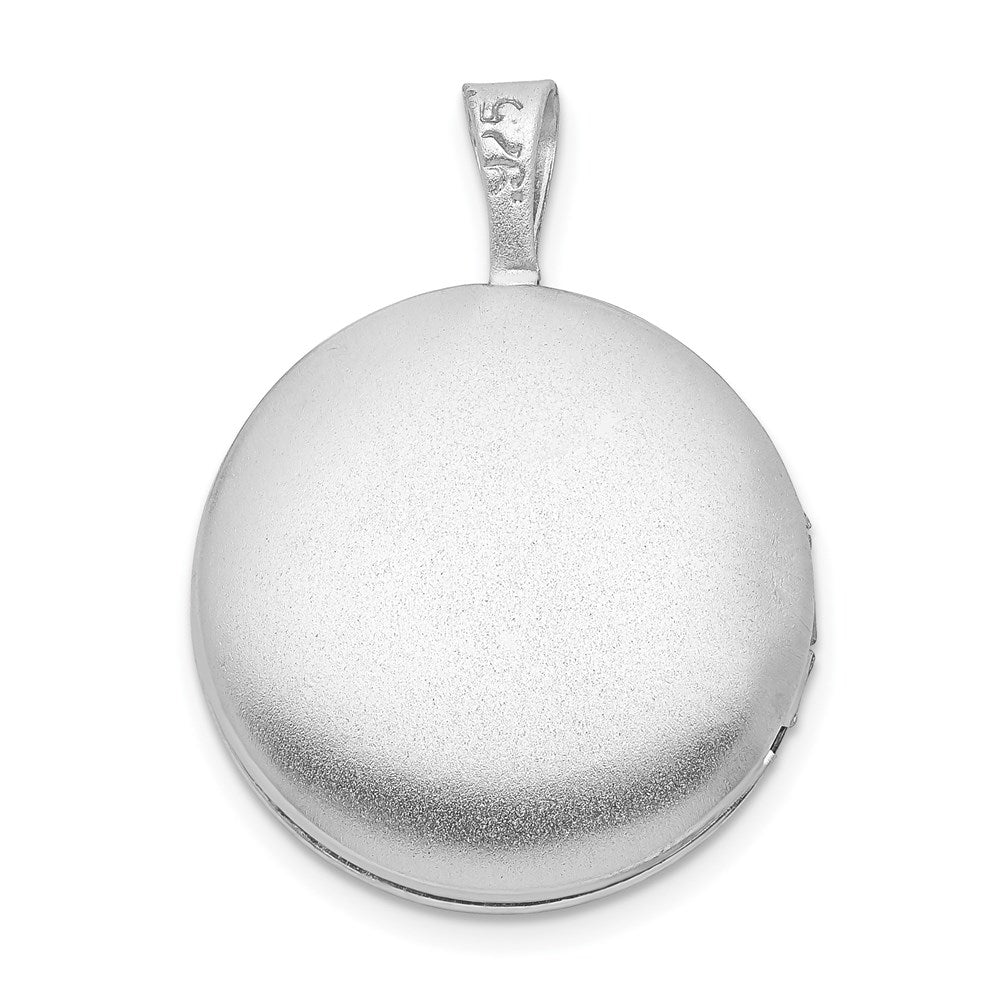 Sterlingsilber Rhodiniert Rund Baum Design Medaillon