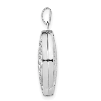 Sterlingsilber Rhodiniert 21mm Ranke Oval Liebe Immer Medaillon