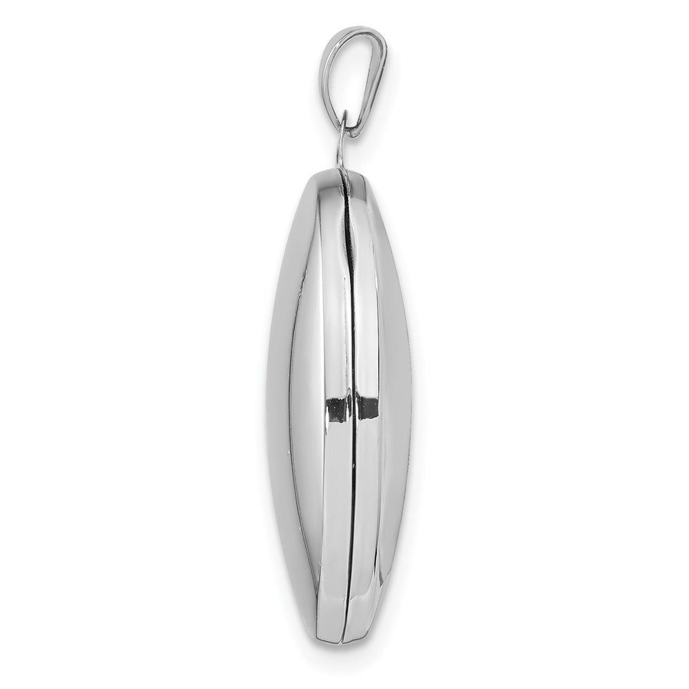 Sterlingsilber Rhodiniert Oval 23mm Medaillon