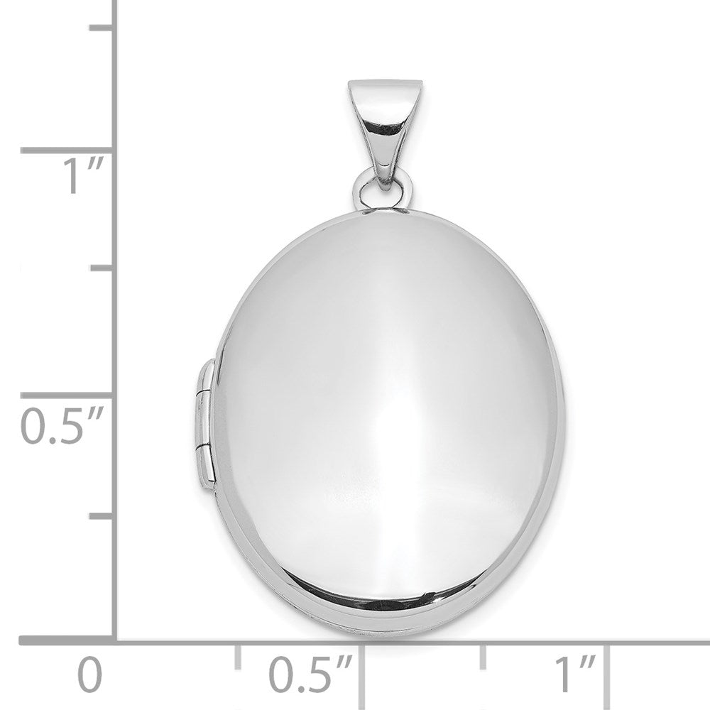 Sterlingsilber Rhodiniert Oval 23mm Medaillon