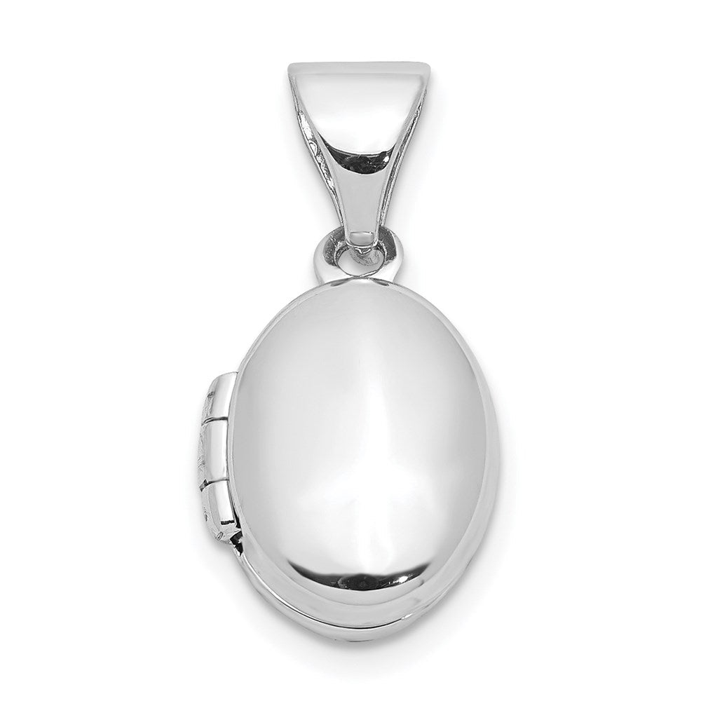 Sterlingsilber Rhodiniert 12mm Oval Medaillon