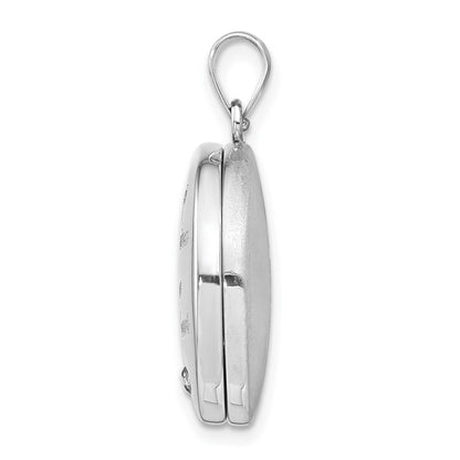 Sterlingsilber Rhodiniert 20mm Diamant Immer auf My Mind Rund Medaillon