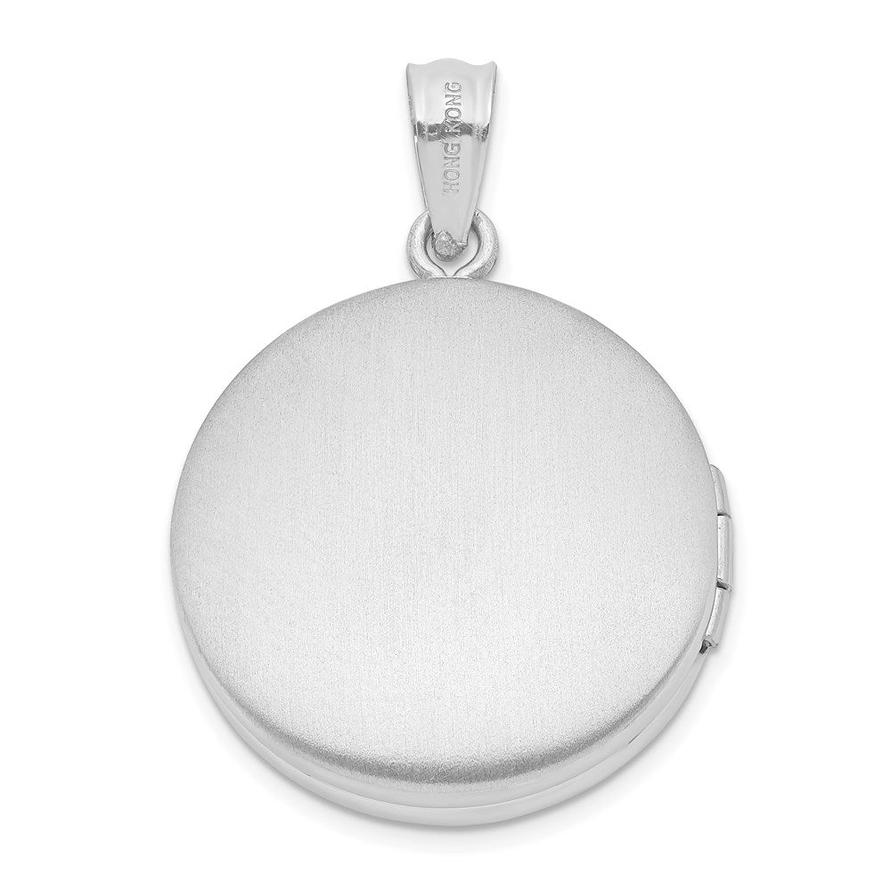 Sterlingsilber Rhodiniert 20mm Diamant Immer auf My Mind Rund Medaillon