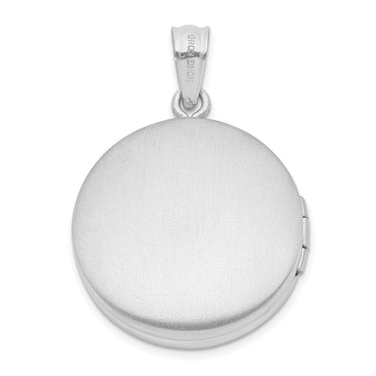 Sterlingsilber Rhodiniert 20mm Diamant Immer auf My Mind Rund Medaillon