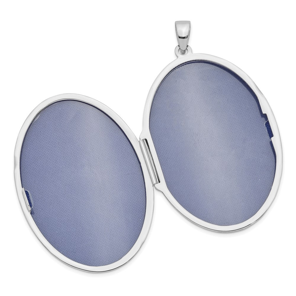 Sterlingsilber Rhodiniert 38mm Ranke Oval Medaillon