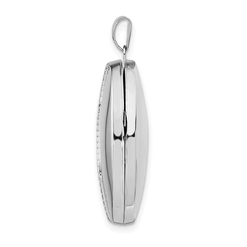 Sterlingsilber Rhodiniert 26mm Ranke Oval Medaillon